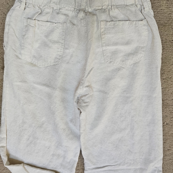 Just Living Casual Cream Wide Leg Pants - Picture 5 of 6